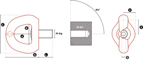 Swivel Eye Bolt Codipro SEB UP blueprint