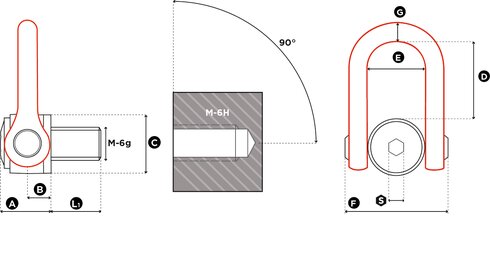 Swivel Shackle Mega double Codipro DSS UP blueprint