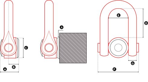 Weld-on Swivel Hoist Ring Codipro WE DSS blueprint