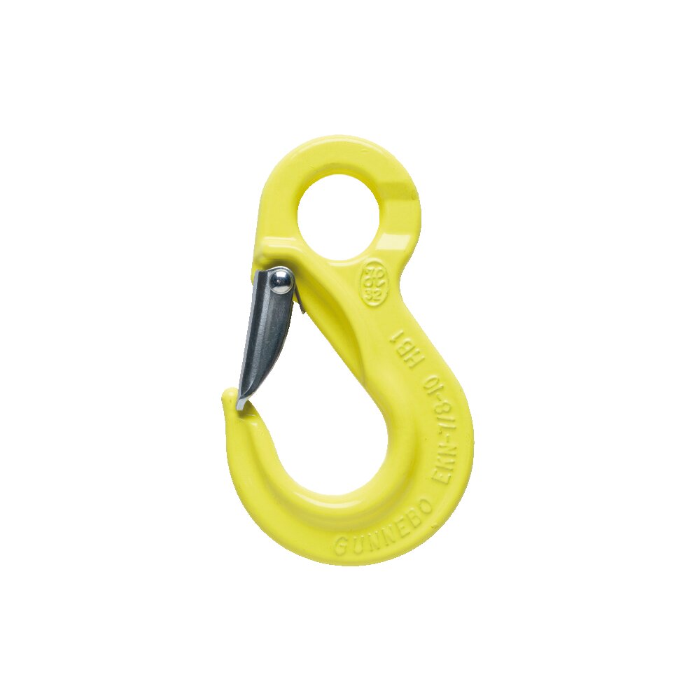 Gunnebo Sling Hook EKN with Latch is a painted sling hook made of quenched and tempered steel grade 10.