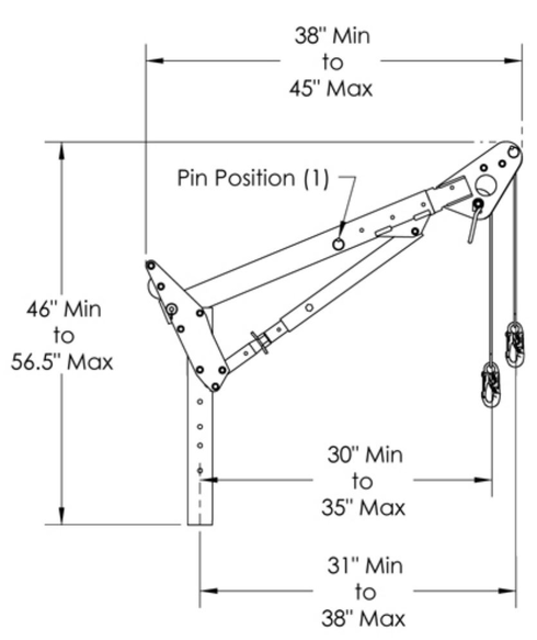 Two-Piece Adjustable Upper Mast Honeywell DuraHoist™ | Certex Australia