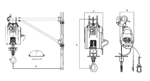 CWS electric hoist drawing