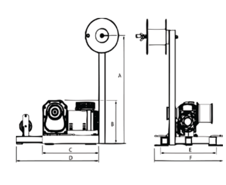 Pacific Hoist Capstan winch drawing