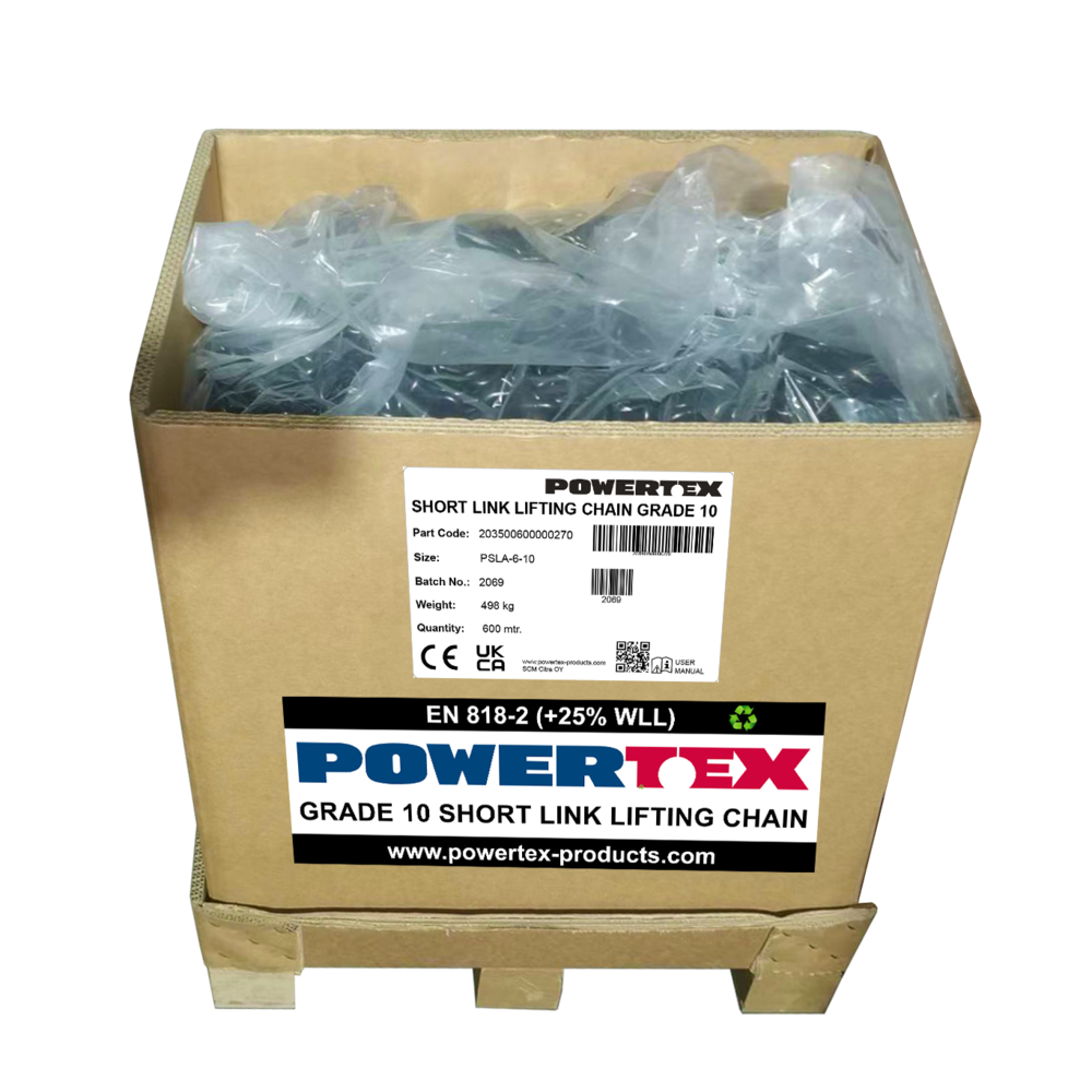 Short link lifting chain POWERTEX Grade 10 in box