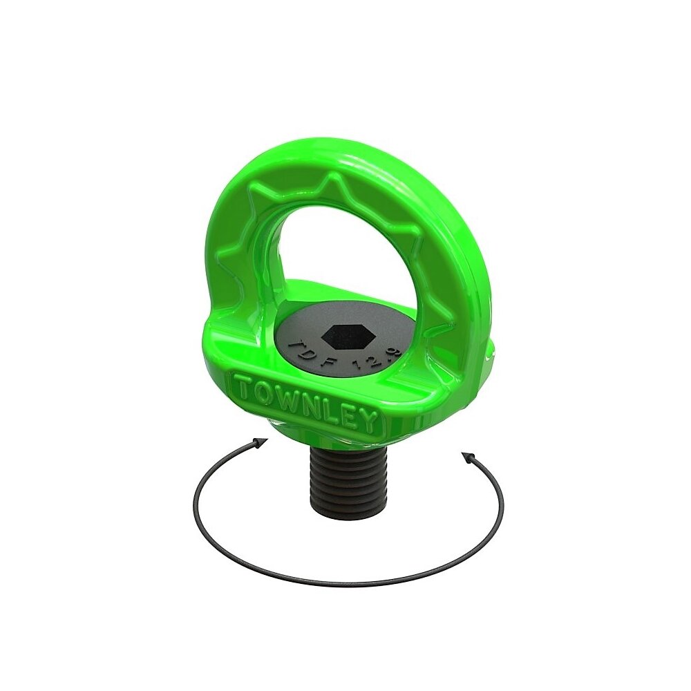 The swivel eyebolt from Townley is high-quality equipment for lifting and rigging