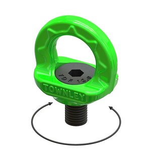 The swivel eyebolt from Townley is high-quality equipment for lifting and rigging