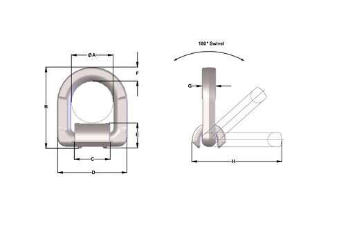 Weld On Load Ring Townley Lifting Point specifications