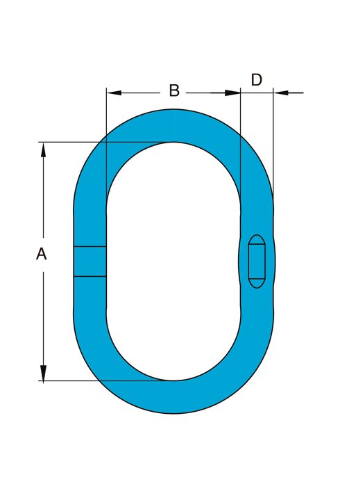 Welded Master Link X-002 single ring measurements